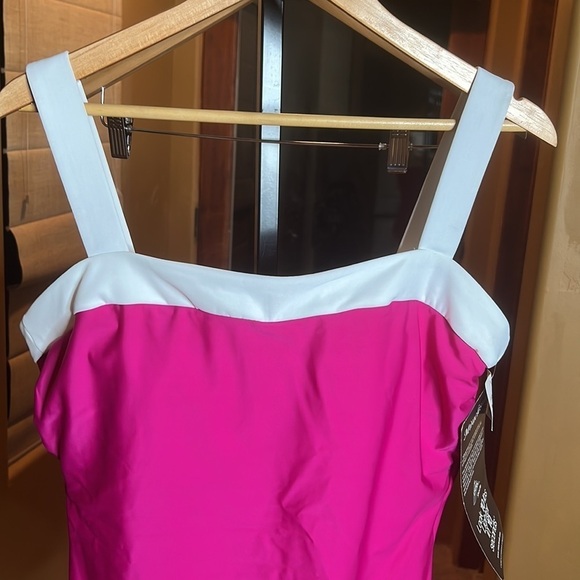 NWT MIRACLESUIT SWIMSUIT Slimming Spectra Bright Pink White Size 16 - Picture 4 of 12